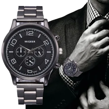 

Man Wrist Watches Crystal Stainless Steel Analog Quartz mens wristwatches man watch 2019 watch male