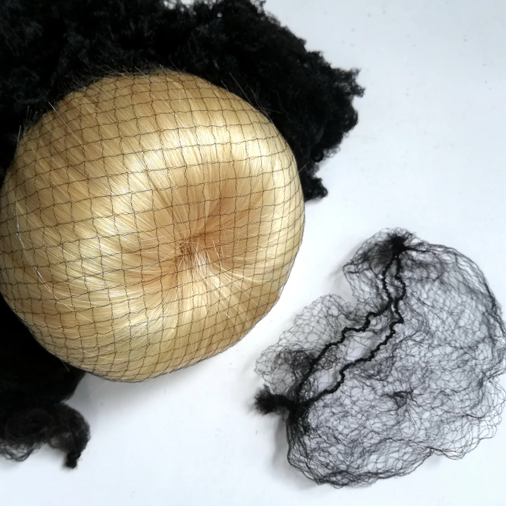 Elastic edge bun cover hair nets for dancer sample soft invisible fine mesh color nylon dance 4