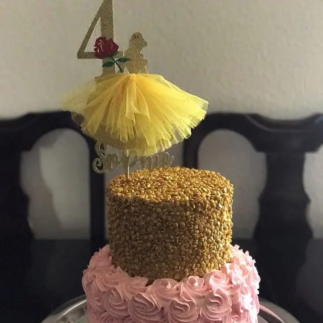 Cake Toppers Personalised Belle Beauty And The Beast Cake Topper Name And Age Home Garden Entsrilanka Org