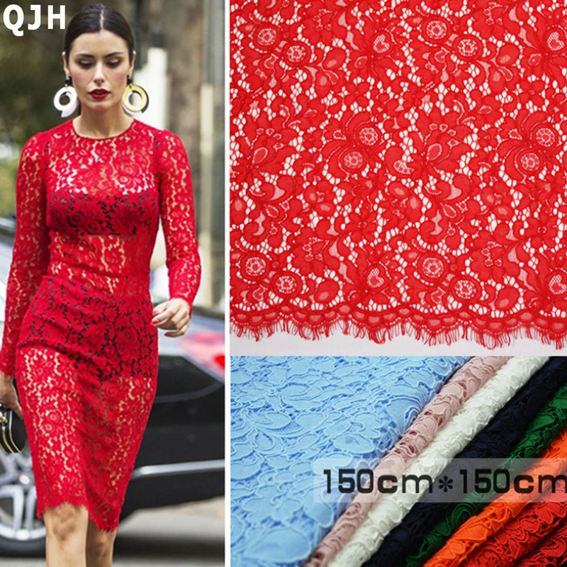 

150cm*150cm 1pcs Hot France guipure swiss voile lace high quality jacquard water soluble lace Fabric for partying Wedding dress