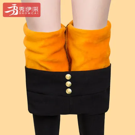 

Thick Velvet Thermal Pants Fashion Autumn Winter High Elasticity Skinny Trousers Leggings Fur Warm Leggings Women Legging Pants