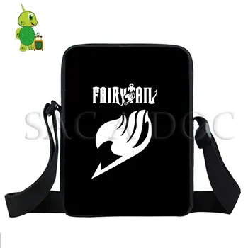 

Anime Fairy Tail Mini Messenger Bag Boys Girls Shoulder Bags Natsu HAPPY Printed Handbags Women Men Crossbody Travel Bags