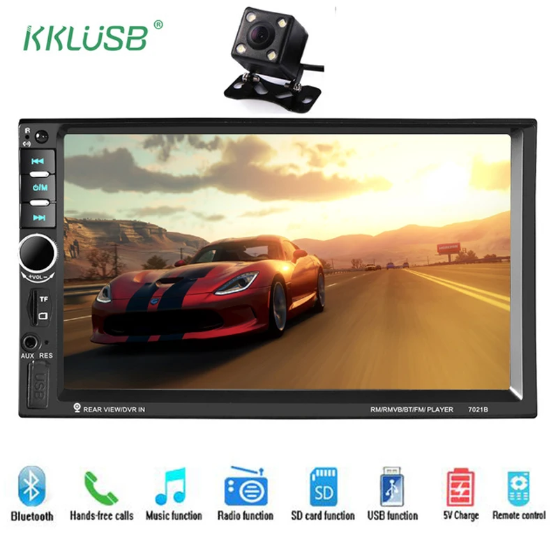 Автомобильный Радио 2 Din 7 ''дюймовый ЖК сенсорный экран тюнер bluetooth Поддержка