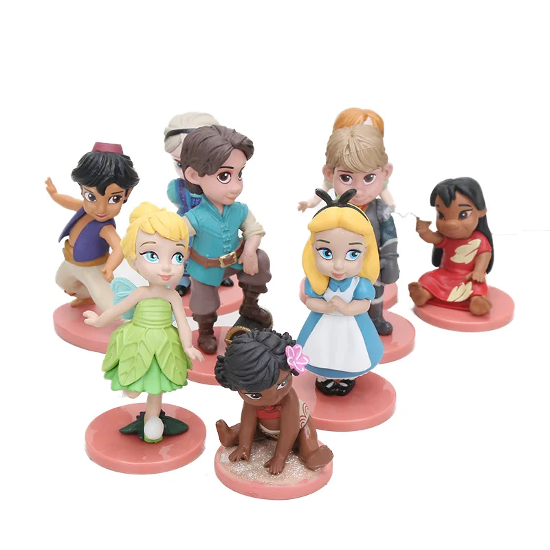 

Princess Toys 9pcs Snow White Ariel Rapunzel Belle Moana Fairy Action Figure Dolls Kids Toys