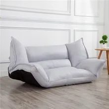 Adjustable Folding Convertible Sofa Floor Chair Lounger Bed w/ Armrests For Leisure Home or Office Furniture Daybed Sleeper