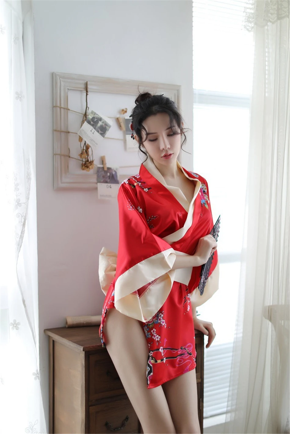 Японское кимоно платье косплей для женщин пижамы юката сексуальные пижамы Принт шелк Япония Мода горничной хаори Obi одежда