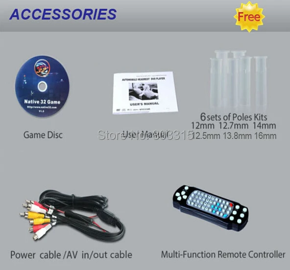 Perfect free shipping (2pcs/lot) 7 inch car headrest dvd+ touch screen and WITHOUT zipper +IR wirelss headphones+game+IR+USB+SD+FM 5