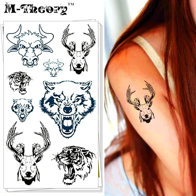 M-theory Wild Animal Choker Makeup Temporary 3d Tattoos Stciker Henna Tatto Body Arts Flash Tatoos Stickers M-theory Wild Animal Choker Makeup Temporary 3d Tattoos Stciker Henna Tatto Body Arts Flash Tatoos Stickers