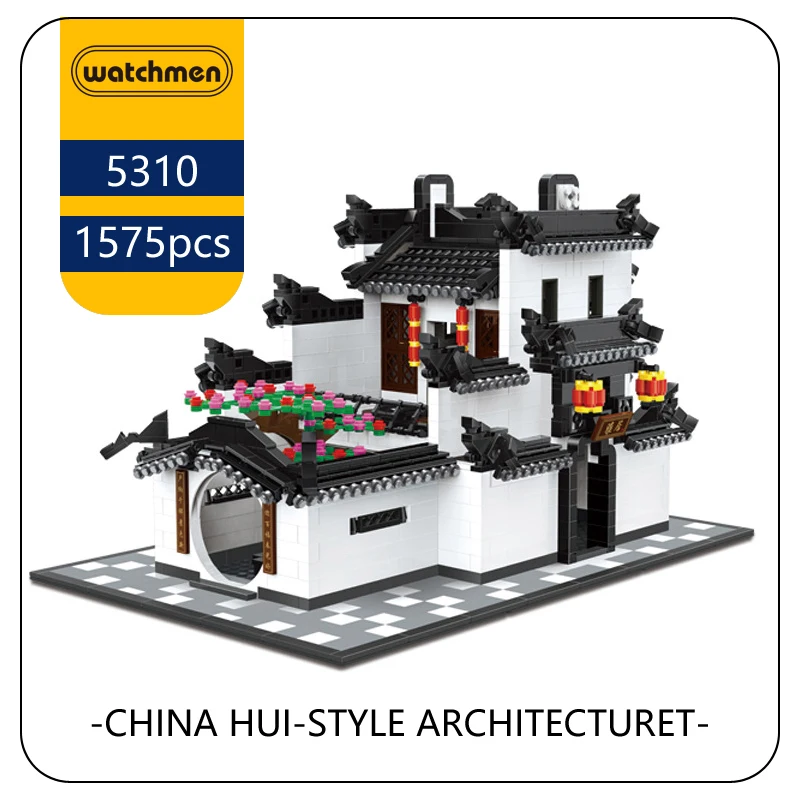 

WANGE 5310 Building Blocks CHINA HUI-STYLE Architecture 1575pcs Bricks Educational Funny Kids Toys for Home Decor Model 5310