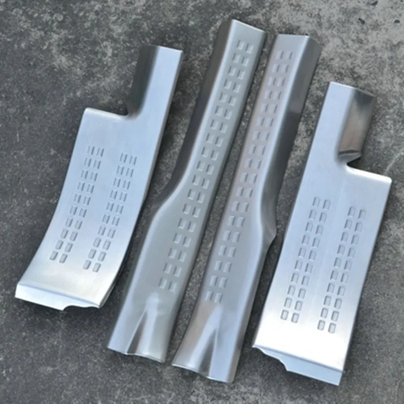 Stainless steel internal chrome door scuff plate sill car cover for