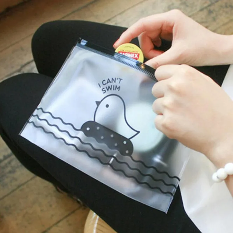 النساء شفافة واضحة التجميل أكياس الحيوان الدجاج PVC أدوات الزينة سفر المنظم الجمال حالة حقيبة مستحضرات تجميل حمام غسل صندوق مستحضرات التجميل