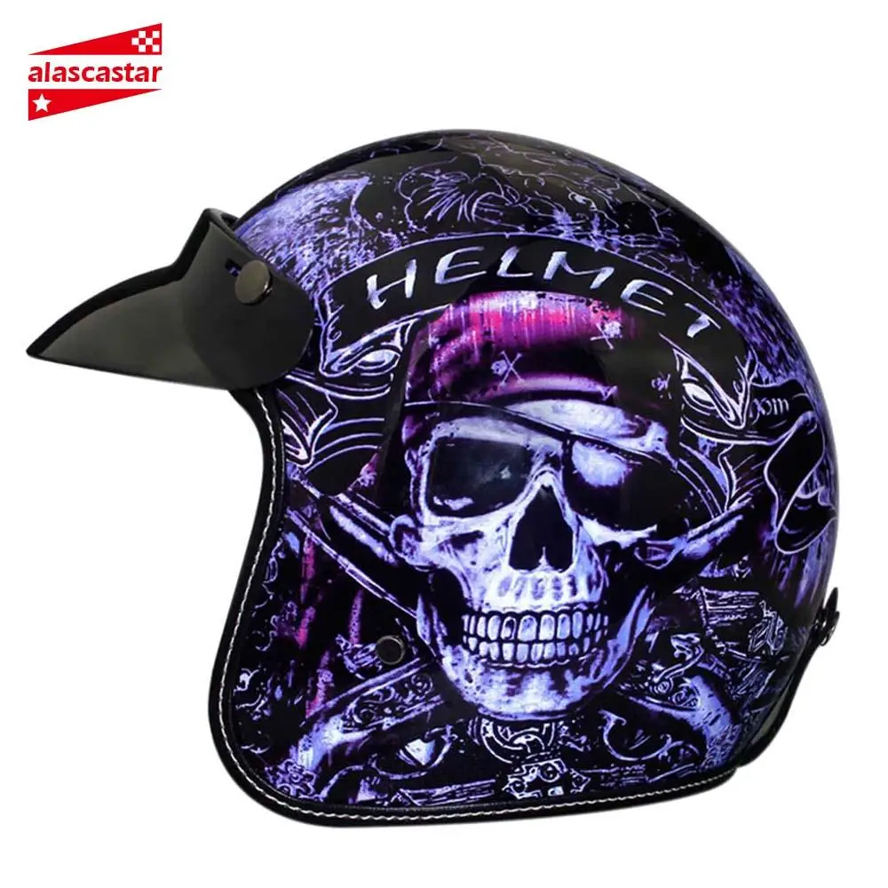 

New Retro Motorcycle Helmet German Style Motocross Casque Casco Moto Helmet Motorcycle Motorbike Riding 3/4Open Face Helmets