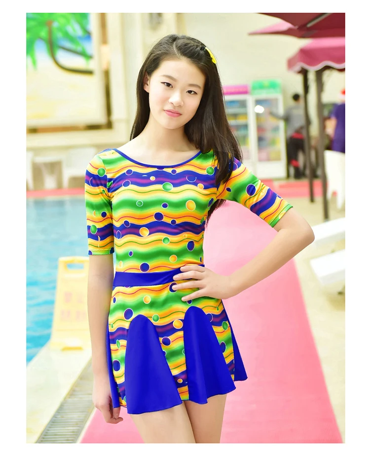 New student girl's one piece swimsuit latest comfortable beach suits ...