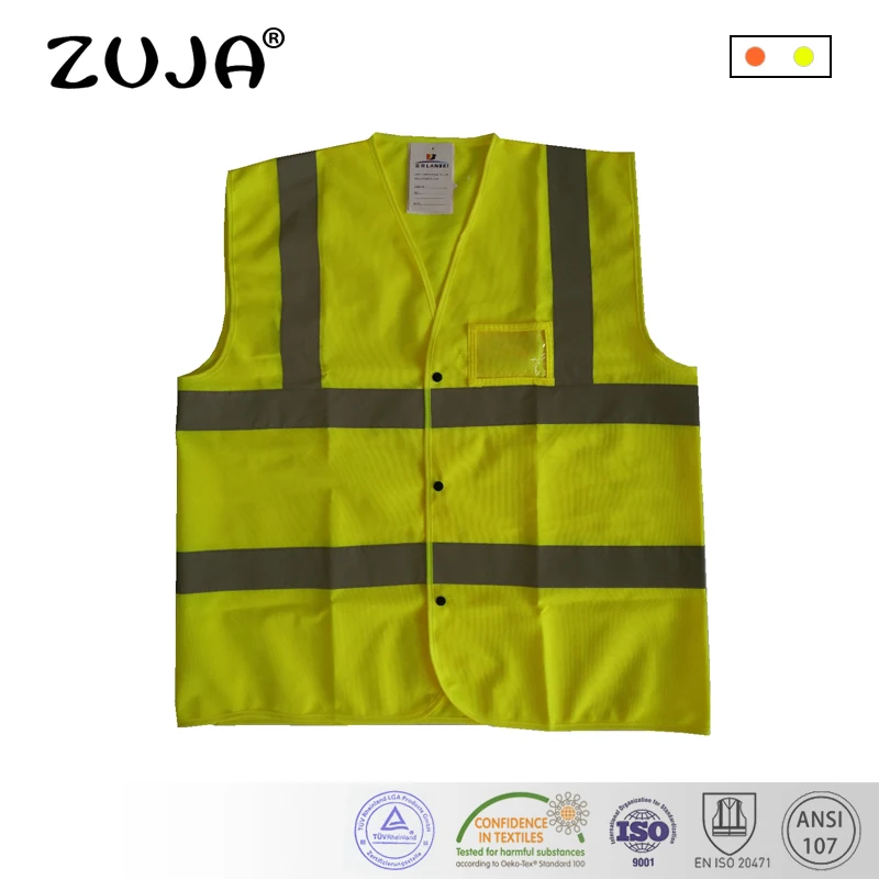

Safety Vest Hi-vis Reflective Tape/ knitted Vest with button