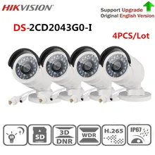 Hikvision security IP camera 4 MP IR Fixed Bullet Network Camera DS-2CD2043G0-I replace DS-2CD2042WD-I home video surveillance