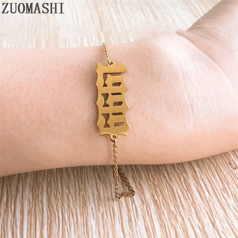 

Old English Number Statement Bracelet Special DateYear Number Bracelet Custom Number Bracelet Personalized Jewelry Birthday Gift