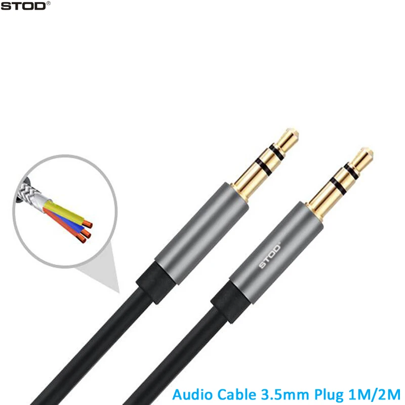 

STOD Audio Cable 1M 2M 3.5mm To 3.5mm For Iphone 4S 5 5S 5C 6 Plus Ipad Ipod Samsung Nexus ZTE Mp3 Mp4 Car AUX IN Wire