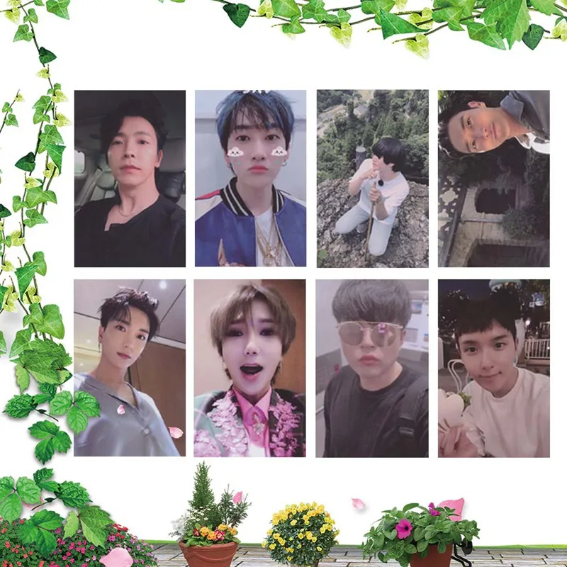 

8Pcs/Set K-POP Super Junior Album Photo Card Self Made Paper Cards Autograph Photocard Stationery