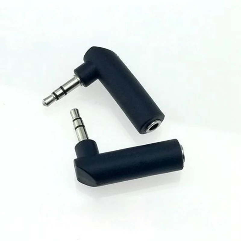 20pcs Jack 3 5mm Headset Adapter Audio Connector Male Turn Female Headphone Plug Right Angle 90 Degree Elbow L type Connector