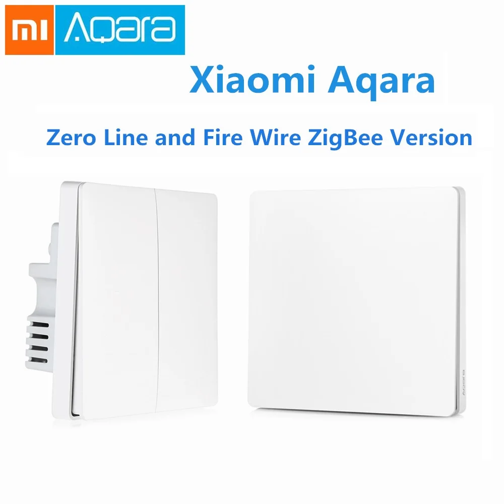 Оригинальный Xiaomi Aqara умный свет управления огонь провода нулевой линии двойной