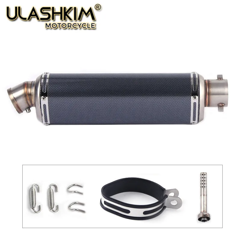 Motocicleta Universal de fibra de carbono de Escape silenciador de Escape de CBR600F NC700S/X NC750S/X CB750F CB600F CB750Four CBR600RR CB400