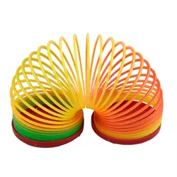 Волшебная пластиковая цветная яркая классическая игрушка Slinky Весенняя детская забавная Классическая Подарочная разноцветная Радужная