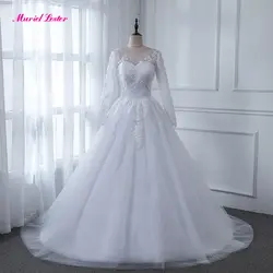 Vestidos De Novia 2019 бальное платье Свадебные платья Пышная юбка из тюля невесты Жемчуг свадебное платье с аппликацией Robe De mariée