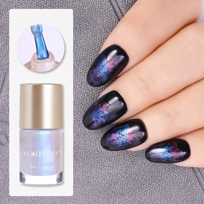 Nicole Diary жемчужина серии лак для стемпинга 9 мл Shell Nail печать рисунка лак блеск ногтей Цвет Лаки