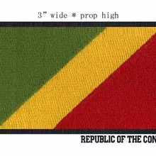Республика Конго(" в ширину вышивка значок с флагом/heavy metal Патчи/оригинальные нашивки