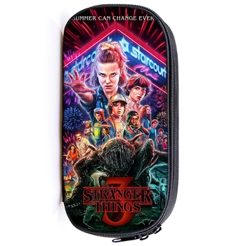 

Stranger Things 3 Kids Pencil Bag Students Boys Girls Stationery Bag Kawaii Pencil Holder Fashion Pen Bag Stationery Box Gift