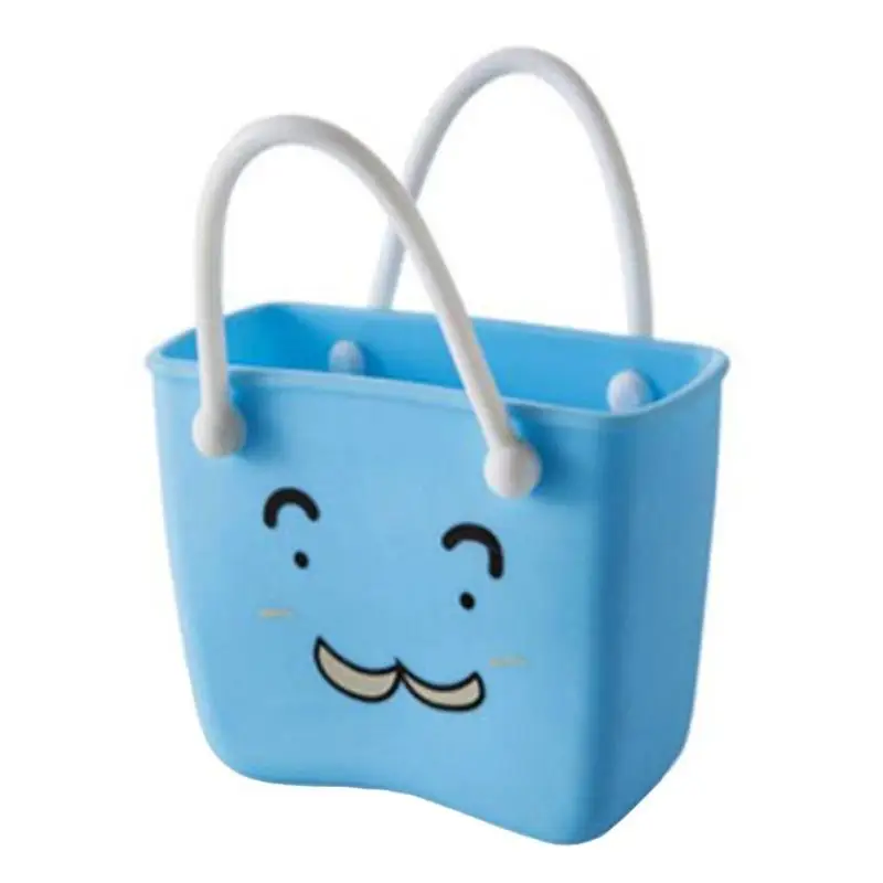Cartoon Plastic Desk font b Storage b font Basket Kitchen Sponge Hanging Drain Basket font b
