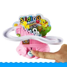 Детская поднимающийся по лестнице маленькая Желтая утка игрушка ручной вращающийся слайд родитель-ребенок отслеживает активность Игрушка