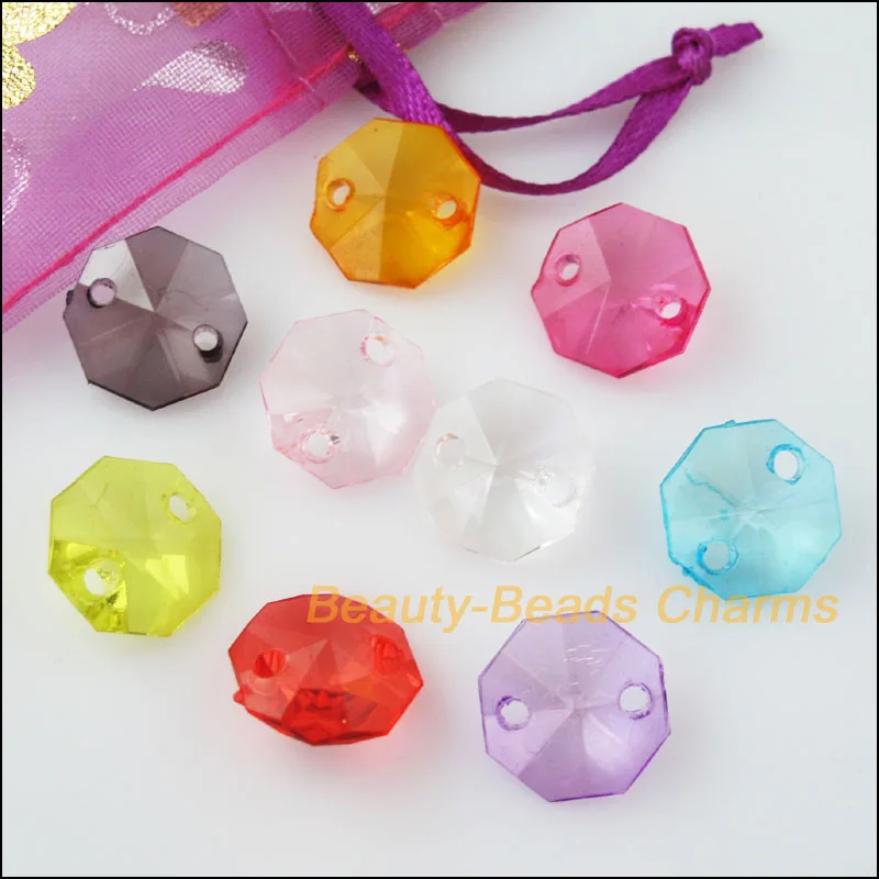 6Pcs Tibetan Silver Tone Red Crystal Teardrop Lotus Flower Charm Pendant 14x39mm