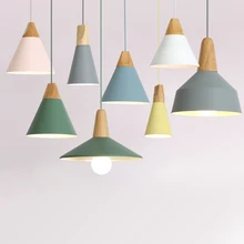 E27 Pendant Lights Restaurant/Bar Lighting Wooden Aluminum Shade Pendant Lamps Light Fixture creative wooden iron 1 3 heads pendant lamps personality bar pendant lamp wood log restaurant lighting pendant light za928048