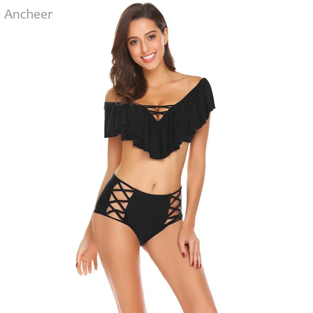 Buy Swimsuit Women's Separate Padded Off Shoulder