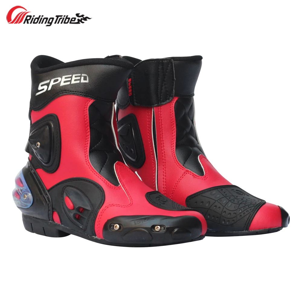 Jazda Plemię Męskie Wyścigi Motocyklowe Buty Ochronne Biegów Shifter Anticollision antypoślizgowych Buty Motocyklowe Akcesoria A004 Jazda Plemię Męskie Wyścigi Motocyklowe Buty Ochronne Biegów Shifter Anticollision antypoślizgowych Buty Motocyklowe Akcesoria A004