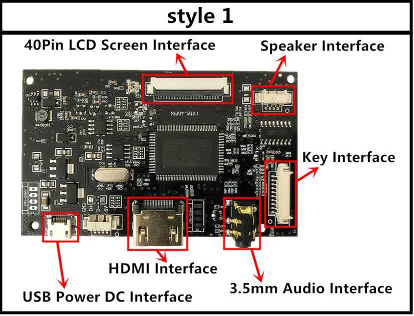 LCD TTL Controller Board HDMI-Compatible VGA 2AV For 7 Inch EJ070NA-01J Support Automatically Raspberry Pi Driver Board