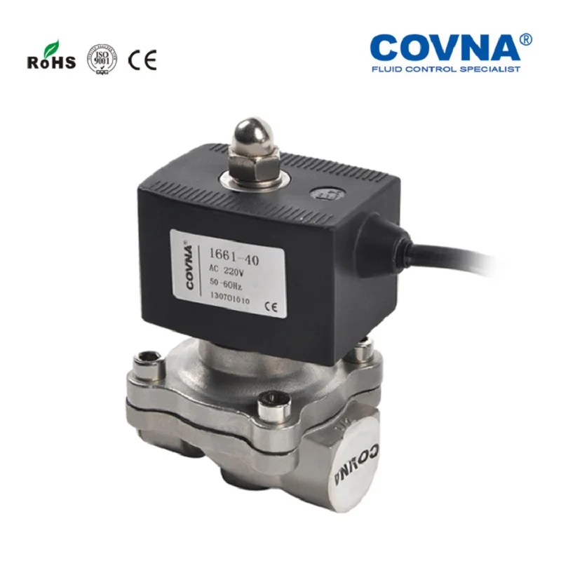 DC24v DN40 11/2 ''нормально замкнутый Stianless Сталь взрывозащищенные электромагнитный клапан PN16