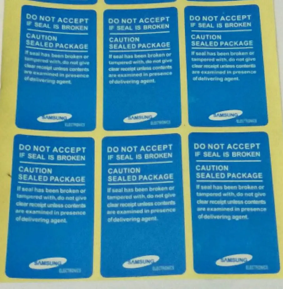

100 pz/lotto universal mobile seal phone etichetta adesiva samsung galaxy s4 i9500 s3 s2 consegna gratuita