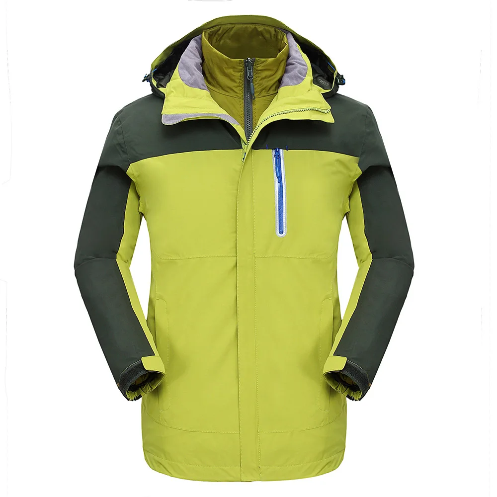 Grail Мужская двухслойная уличная термокуртка 3 м Thinsulate Подкладка 3в1 куртка лыжная спортивная куртка водонепроницаемая ветрозащитная куртка M2103A - Цвет: Green