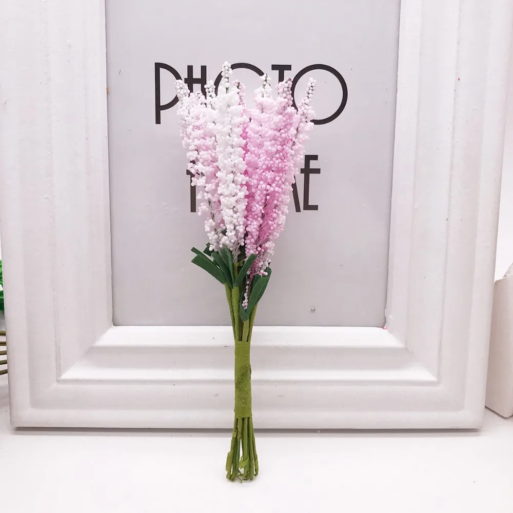 10 шт./лот мини PE Лаванда искусственные цветы для свадьбы дома украшения для самодельного изготовления подарок свадебный веночек Скрапбукинг поддельные цветы