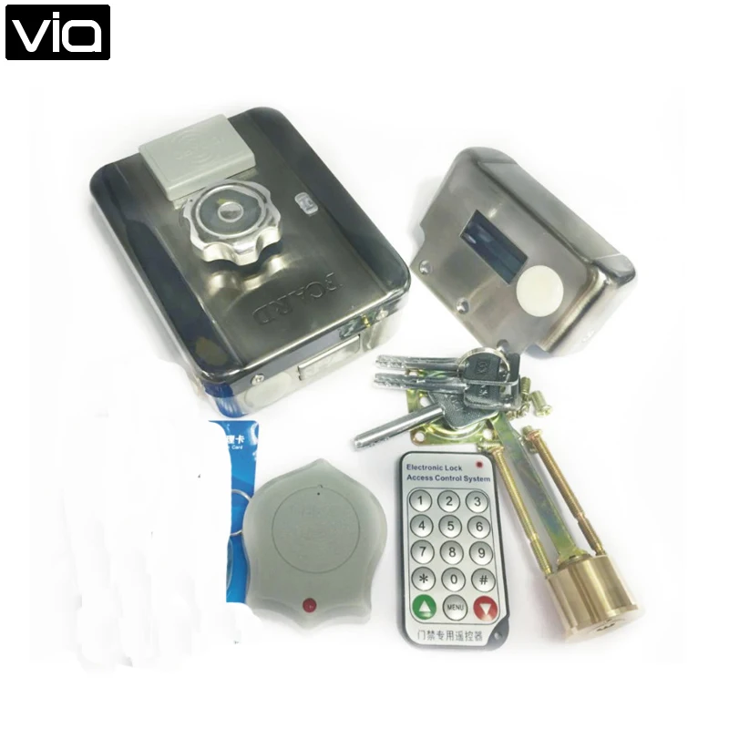 

MC-203E Free Shipping S10 DIY DC 12v Metal Electronic Integrated RFID Double Reading Card Lock Magnetic Induction Locked