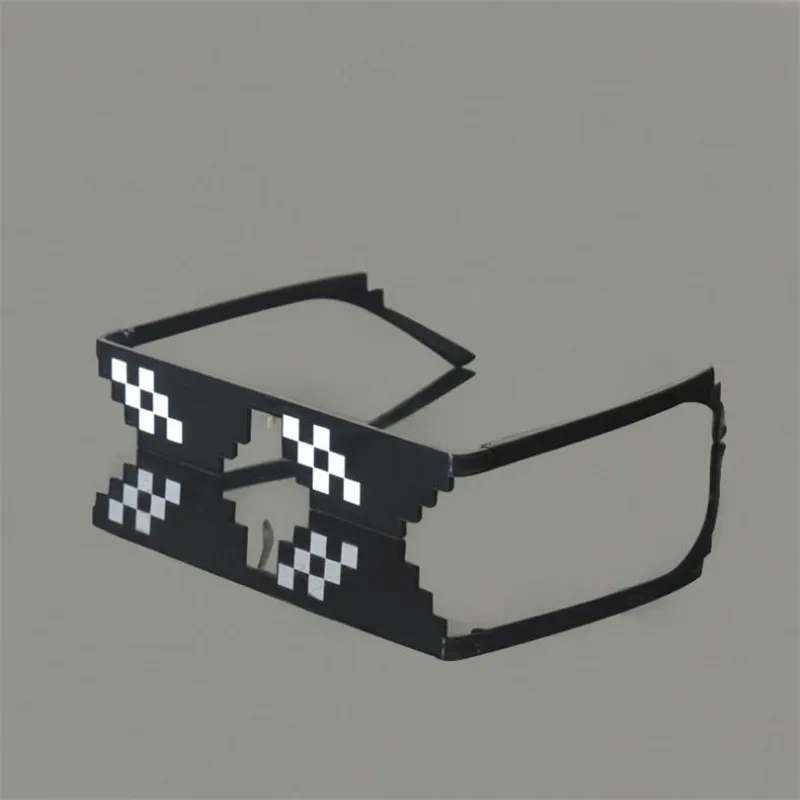 YOOSKE, новое предложение, мужские очки Thug Life, пиксельные, женские, мужские солнцезащитные очки, черная мозаика, солнцезащитные очки