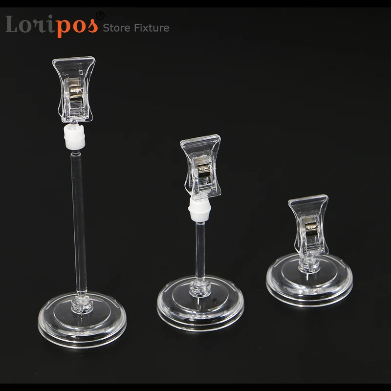 

Clear POP Plastic Sign Paper Card Display Label Promotion Signage Holders In Supermarket Retails Price Tag Clip
