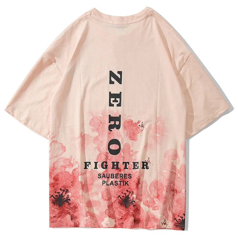 Летняя брендовая Дизайнерская футболка с коротким рукавом и цветочным принтом сакуры в стиле хип-хоп Харадзюку, модная футболка для мужчин и женщин
