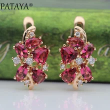 PATAYA 828, акция, новые синие серьги в форме капли воды, женские модные Эксклюзивные Дизайнерские Ювелирные изделия, 585 розовое золото, серьги с натуральным цирконием