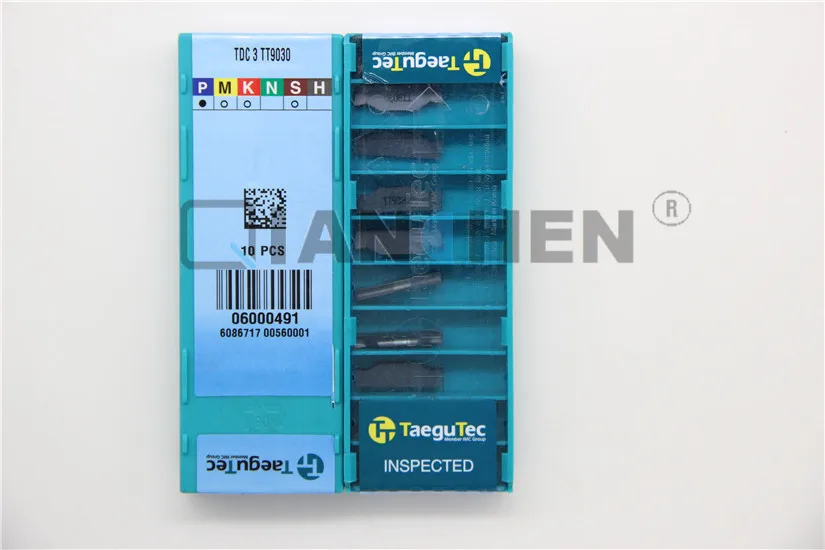 TaeguTec 10 шт./лот токарные инструменты TDC3 TT9030 карбидная вставка торцевая фреза резец