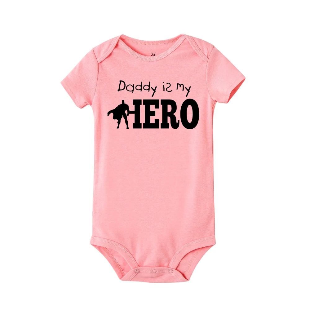 Daddy is my hero/модный Детский боди; хлопковые пижамы для малышей; vetement enfant fille; боди для новорожденных девочек; bebe