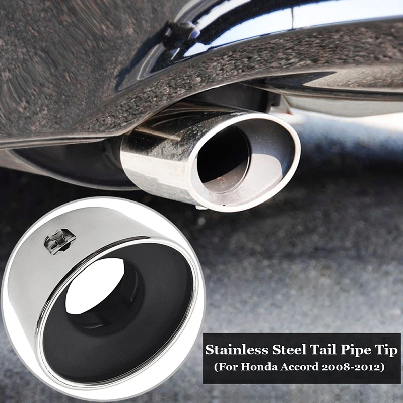 

Car Rear Muffler Pipe Tip Steel Exhaust Tail Replacement For Honda Accord 2008-2012 Stainless Steel Exhaust Pipe Tip