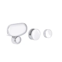 Charnière de miroir de salle de bain, accessoires fixes, plaque publicitaire, pince à verre, Clip fixe, 4 pièces